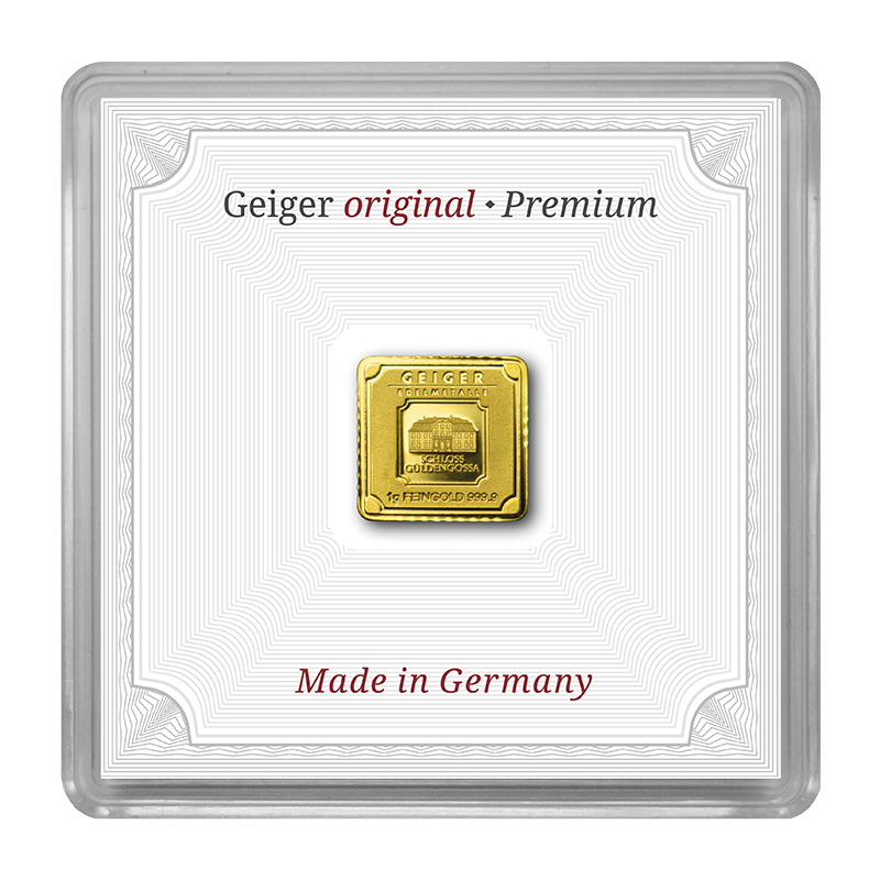 Geiger Original 1g Gold Bar front image