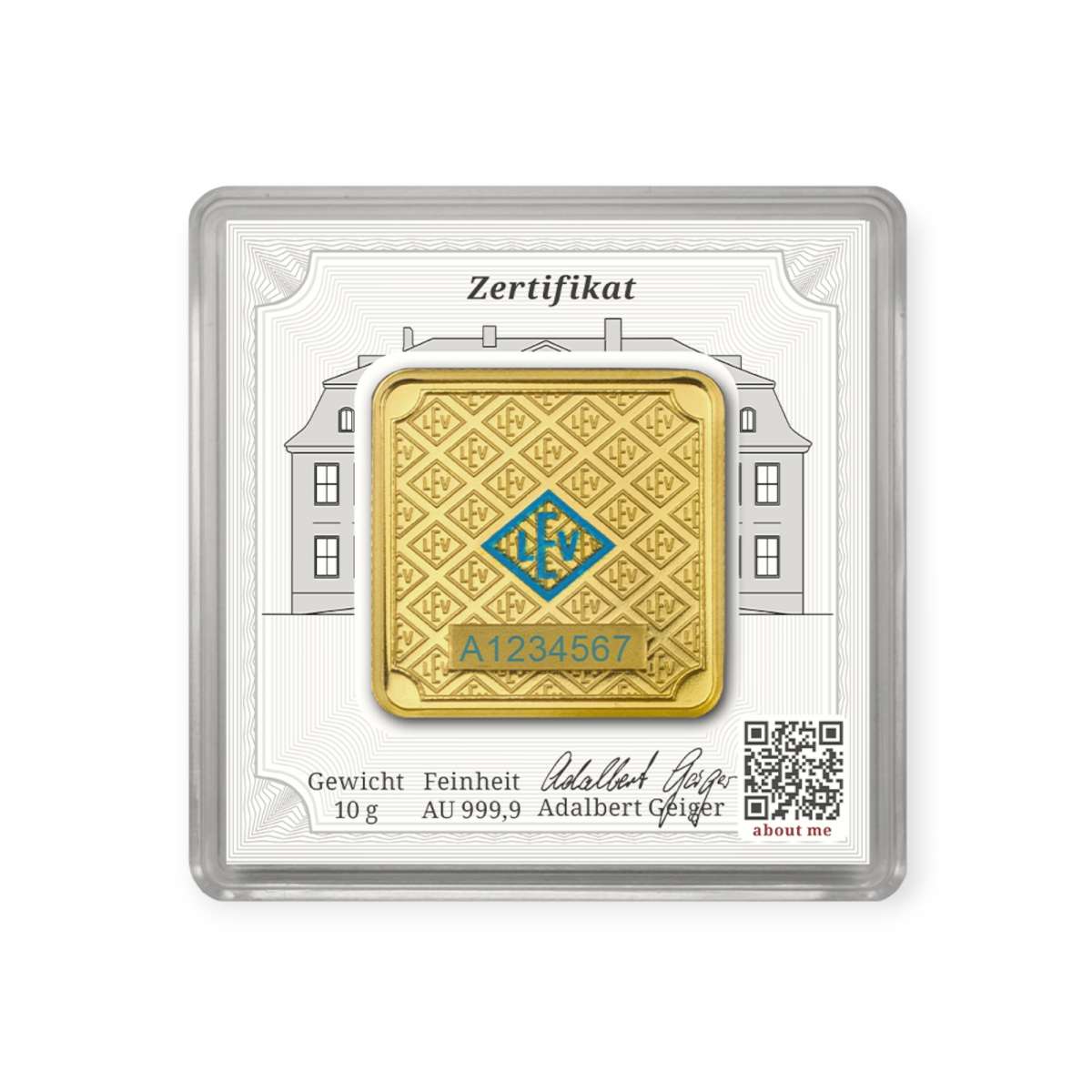 Geiger Original 10g Gold Bar rear image