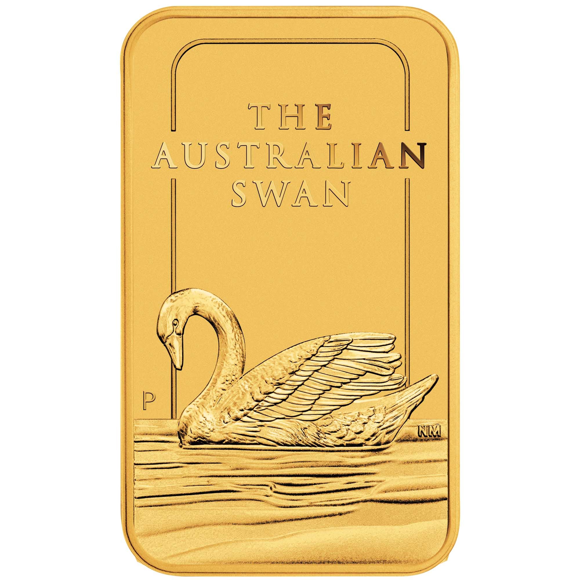 2026 Perth Mint Australian Swan 1oz Gold Minted Bar front image