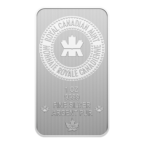 2026 Royal Canadian Mint Proudly Canadian 1oz Silver Bar rear image