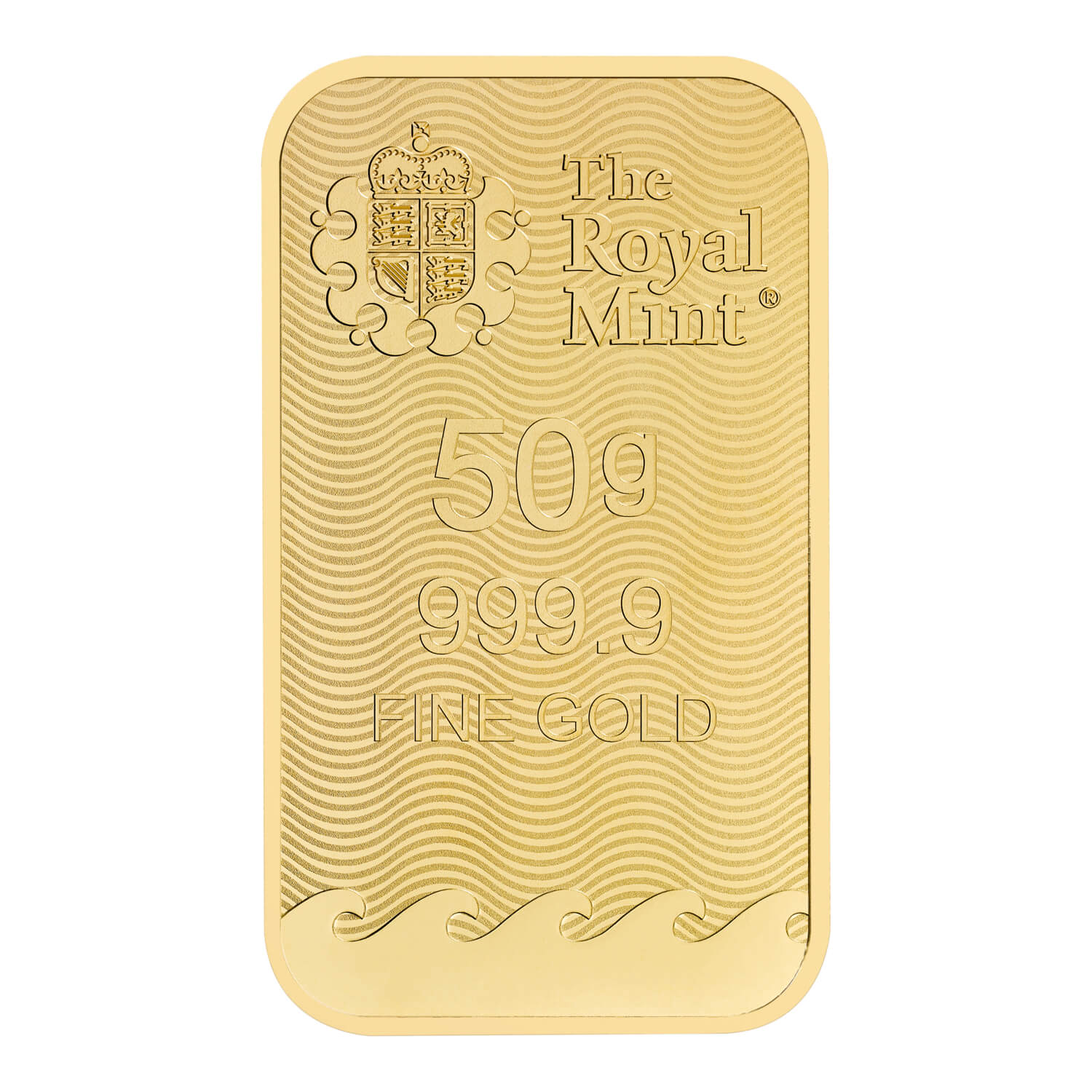 Royal Mint Britannia 50g Gold Bar rear image