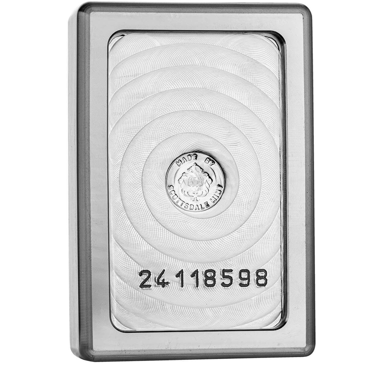 Scottsdale Stacker 1kg Silver Bar rear image