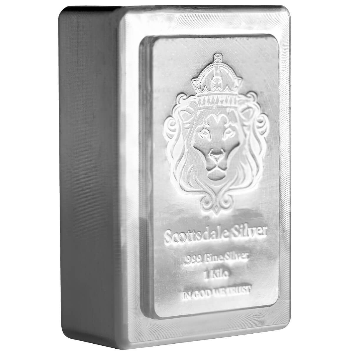 Scottsdale Stacker 1kg Silver Bar front image