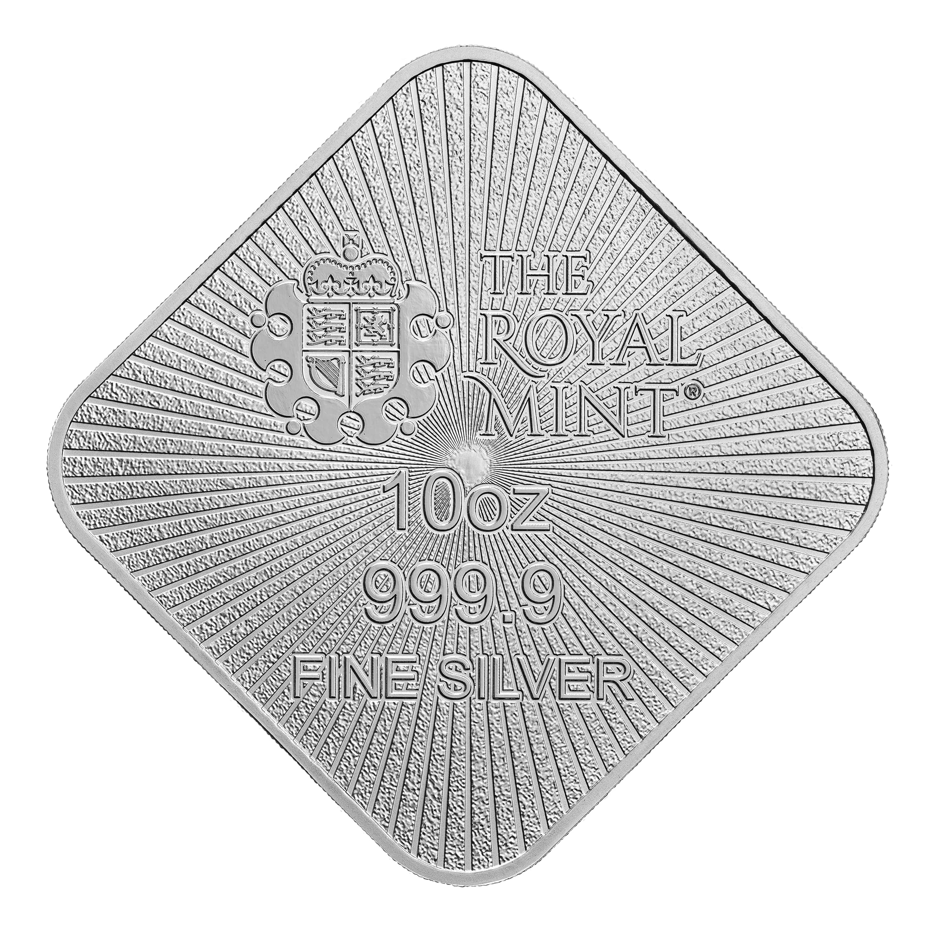 Royal Mint Britannia and Liberty 10oz Silver Bar rear image