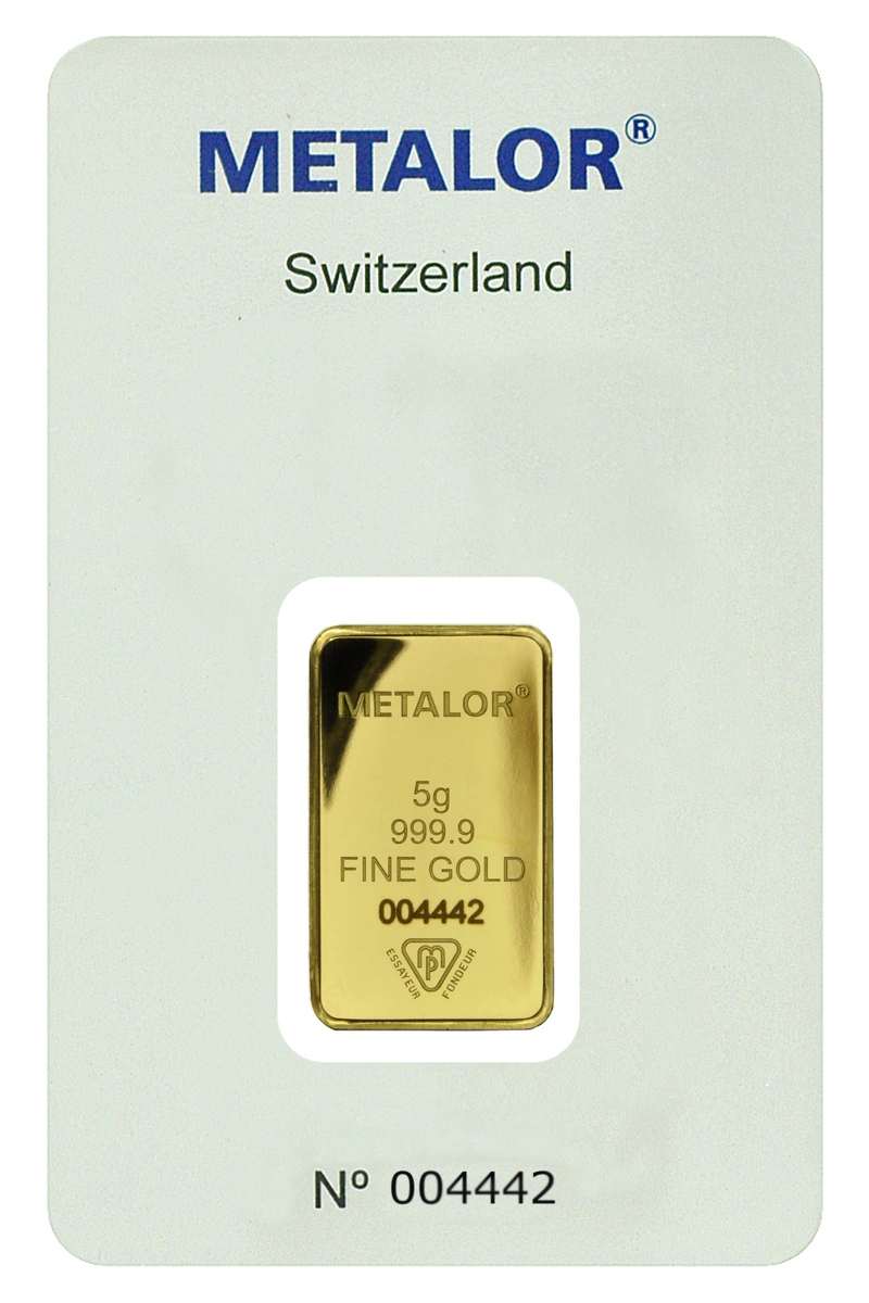 Metalor 5g Gold Bar front image