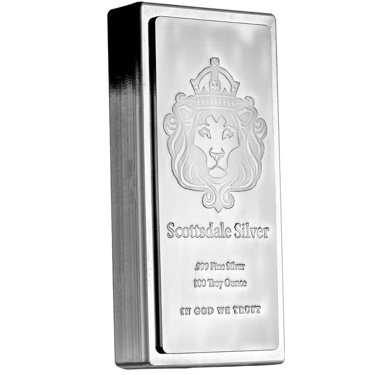 Scottsdale Stacker 100oz Silver Bar front image