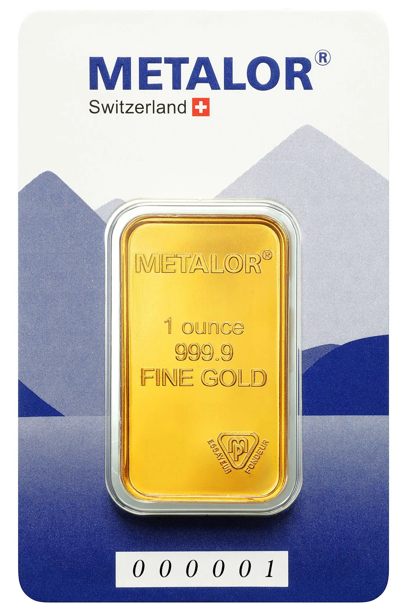 Metalor 1oz Gold Bar front image