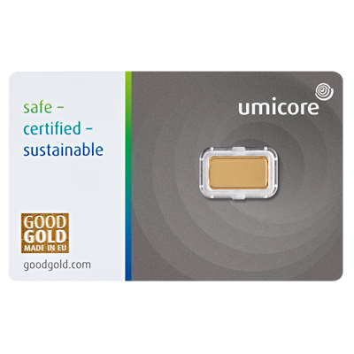 Umicore 1g Gold Bar rear image