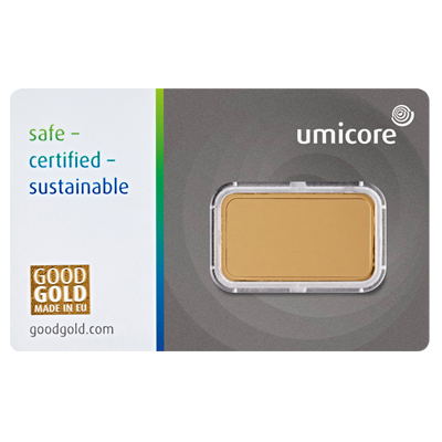 Umicore 10g Gold Bar rear image