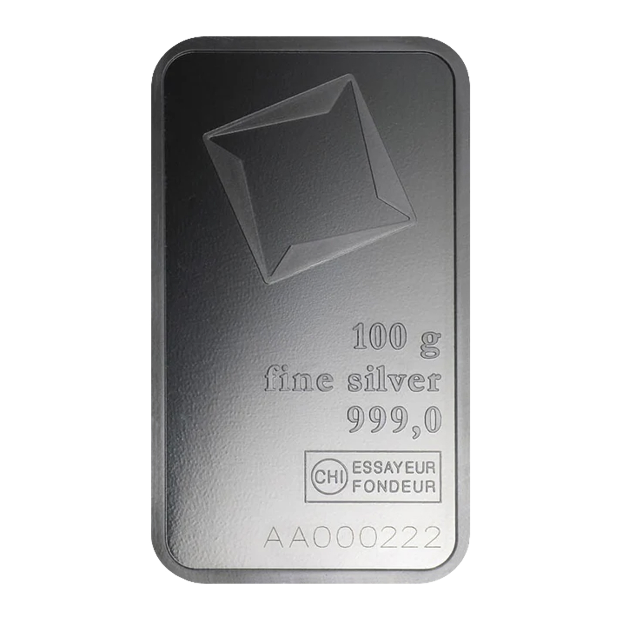 Valcambi Suisse 100g Silver Bar rear image