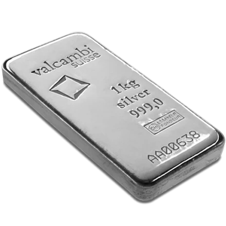 Valcambi Suisse 1kg Silver Bar rear image