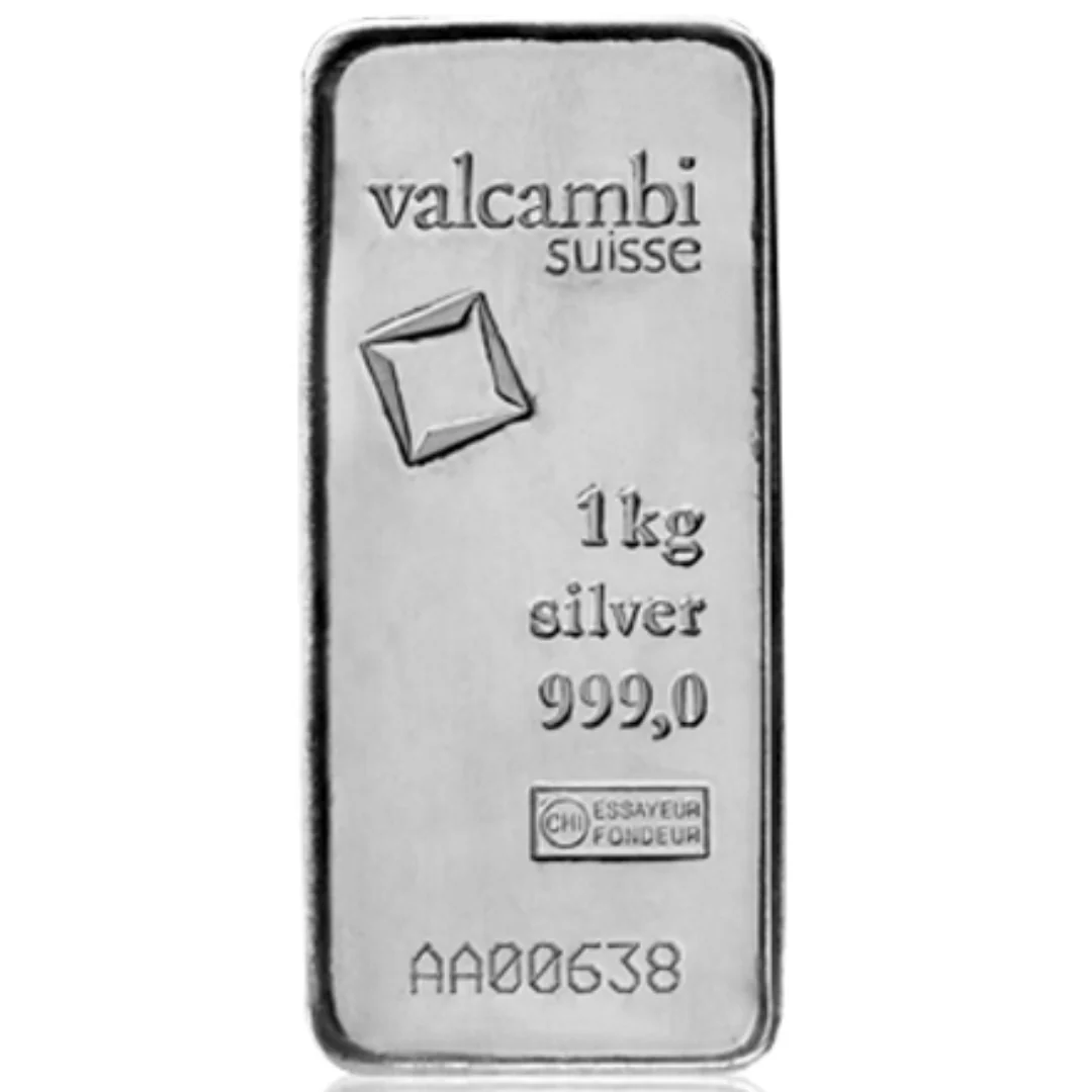 Valcambi Suisse 1kg Silver Bar front image
