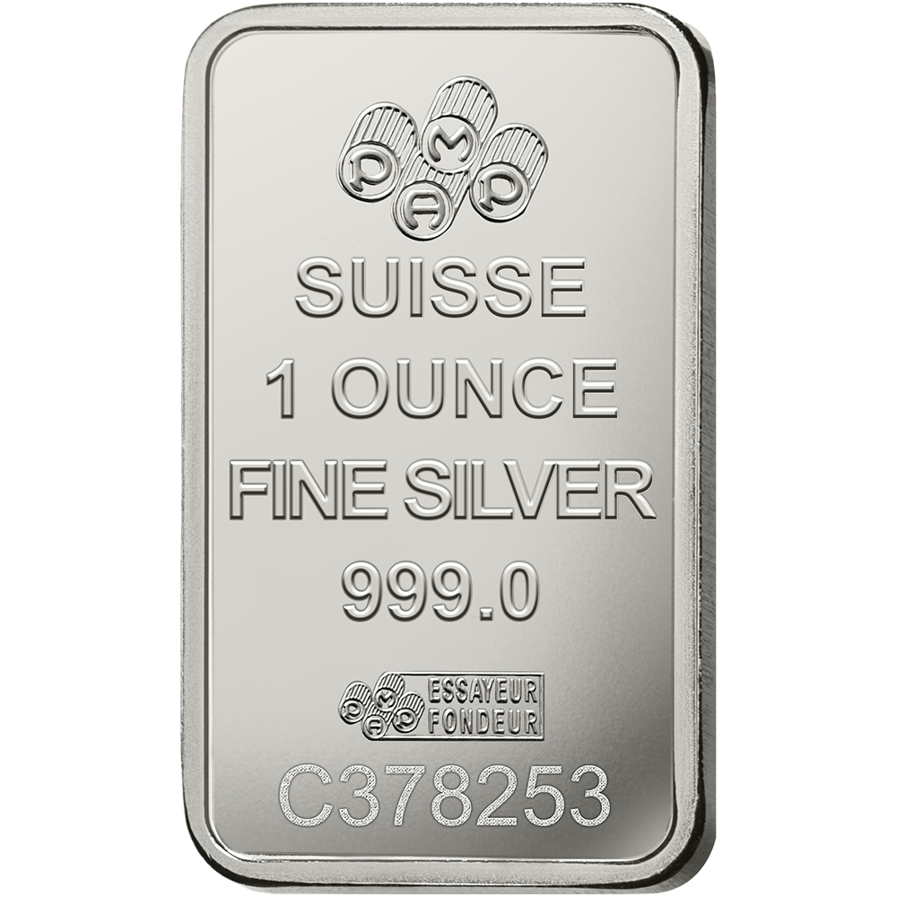 PAMP Suisse Lady Fortuna 1oz Silver Bar rear image