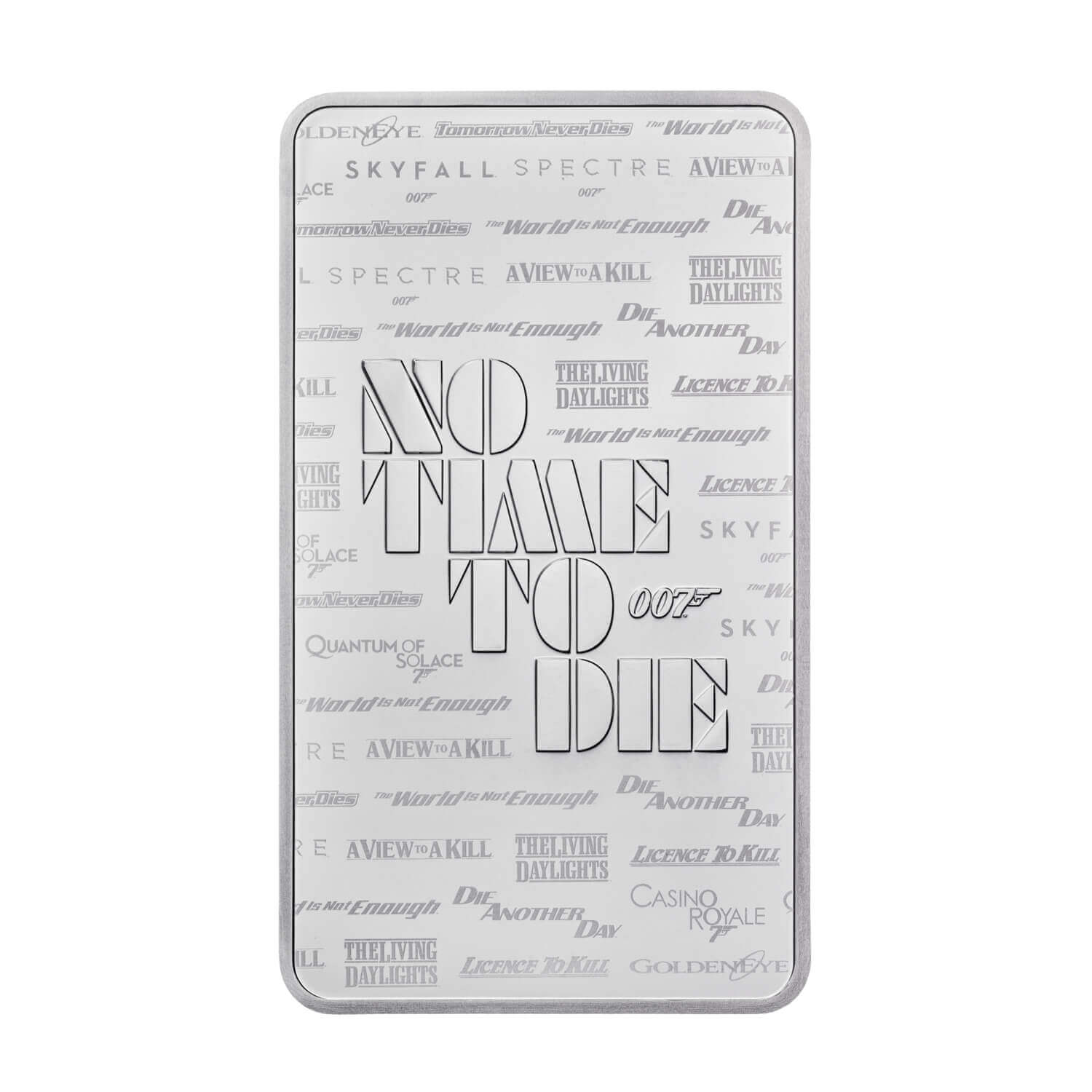 Royal Mint James Bond 10oz Silver Bar front image