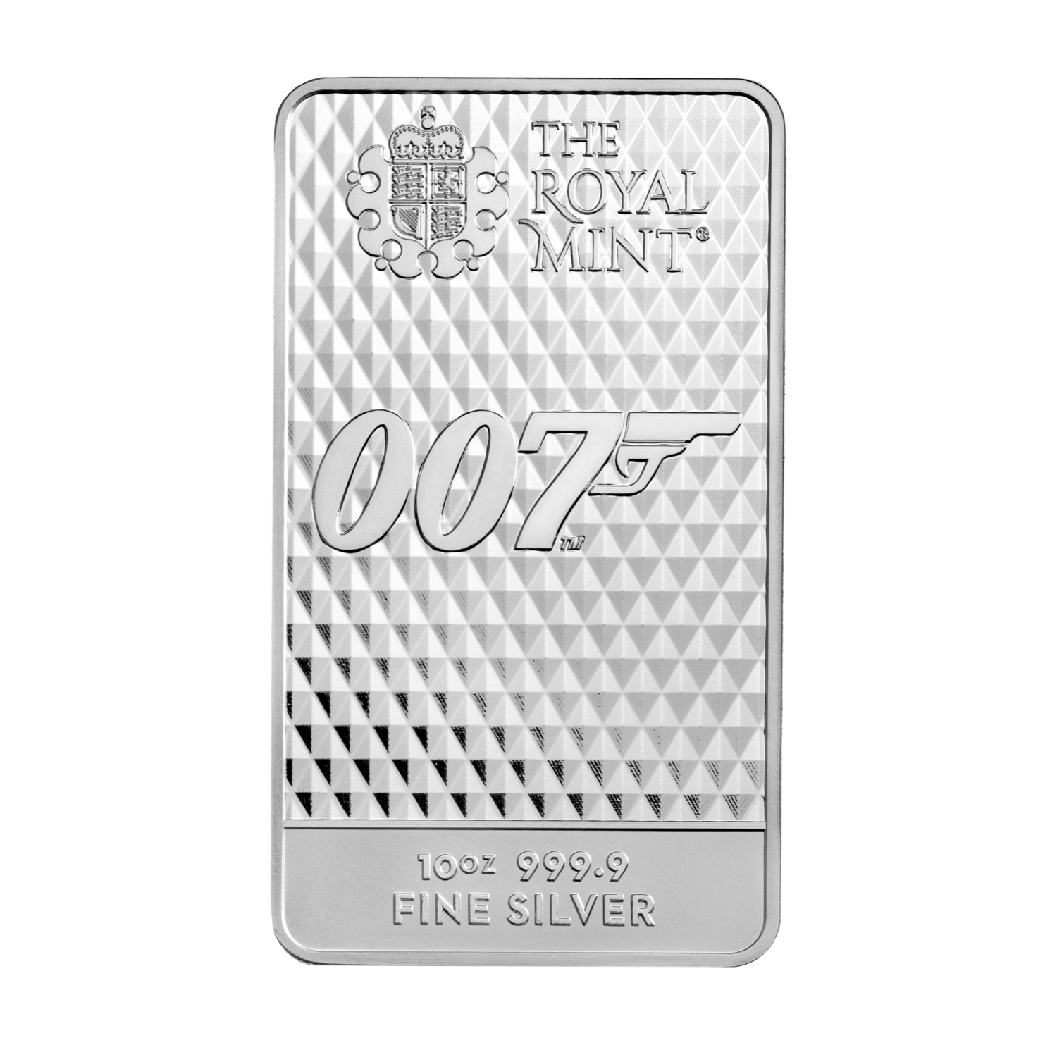 Royal Mint James Bond Diamonds Are Forever 10oz Silver Bar rear image