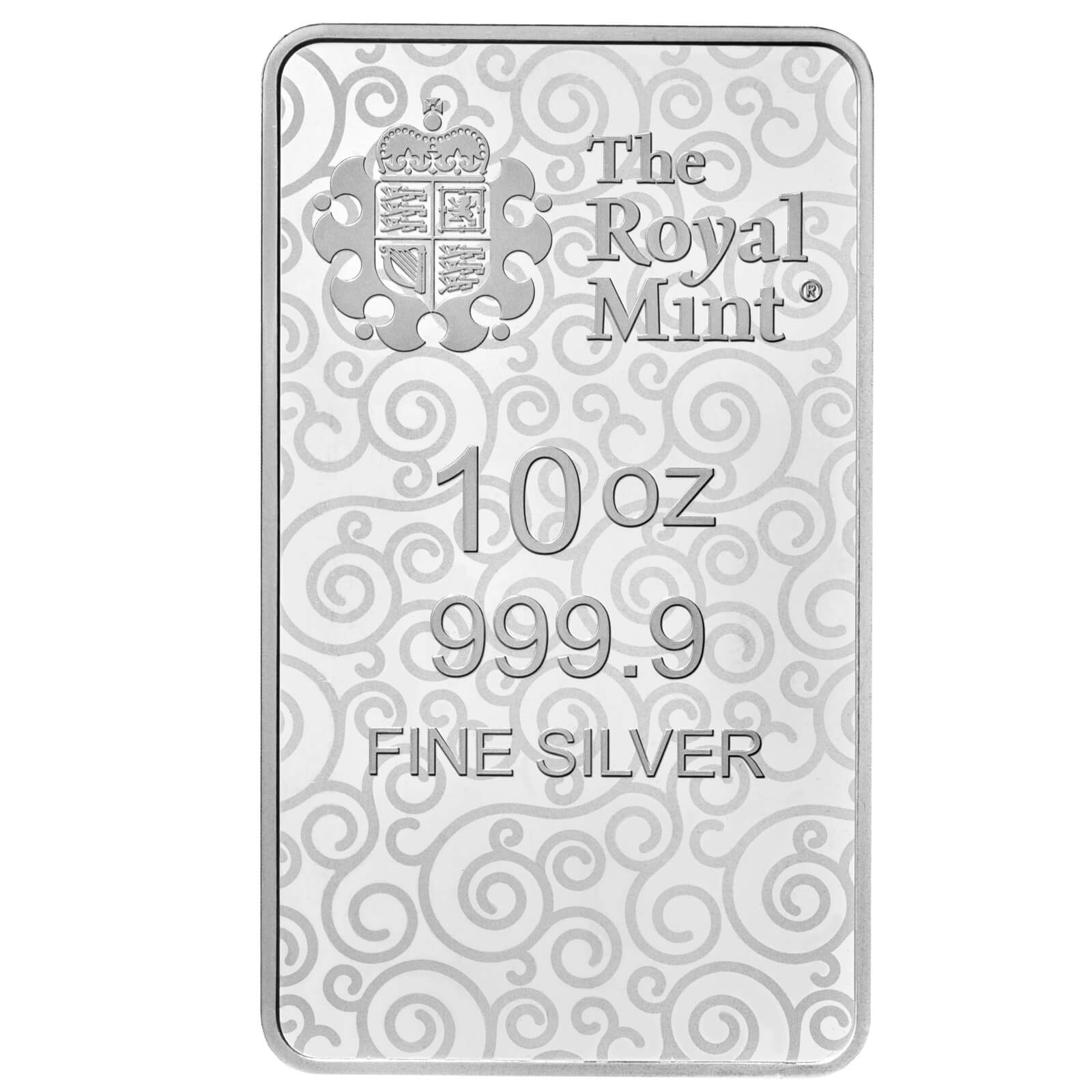 Royal Mint Una and the Lion 10oz Silver Bar rear image