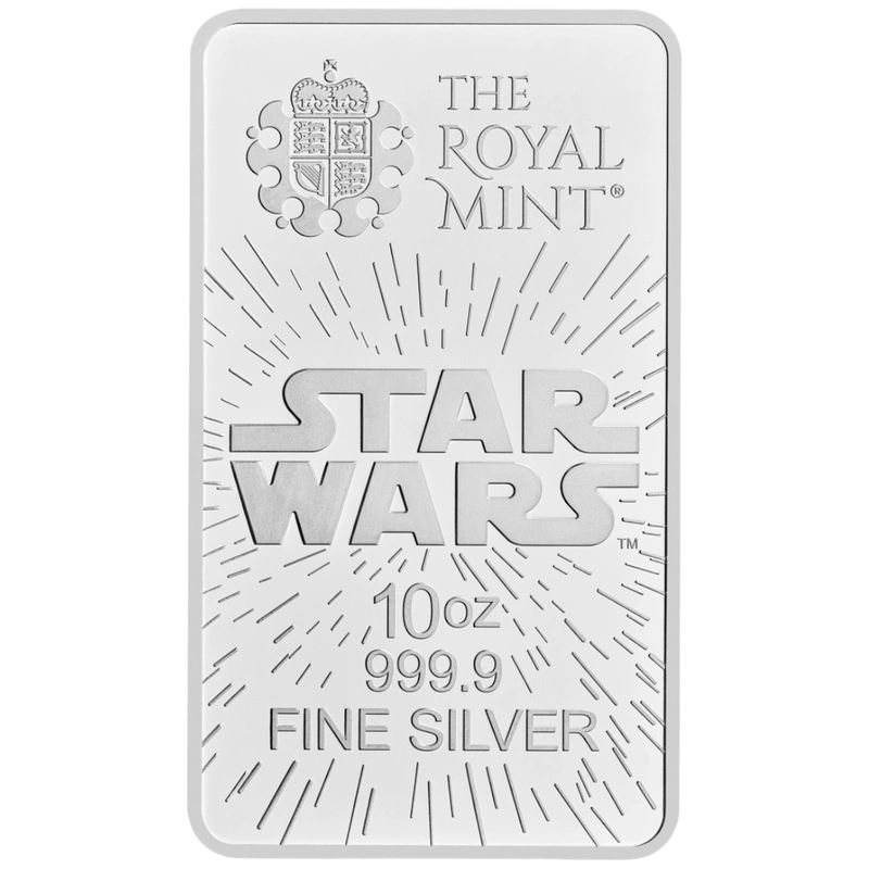 Royal Mint Star Wars Light Side 10oz Silver Bar rear image
