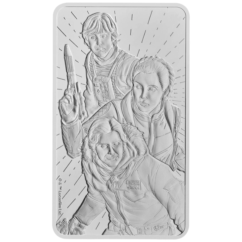 Royal Mint Star Wars Light Side 10oz Silver Bar front image