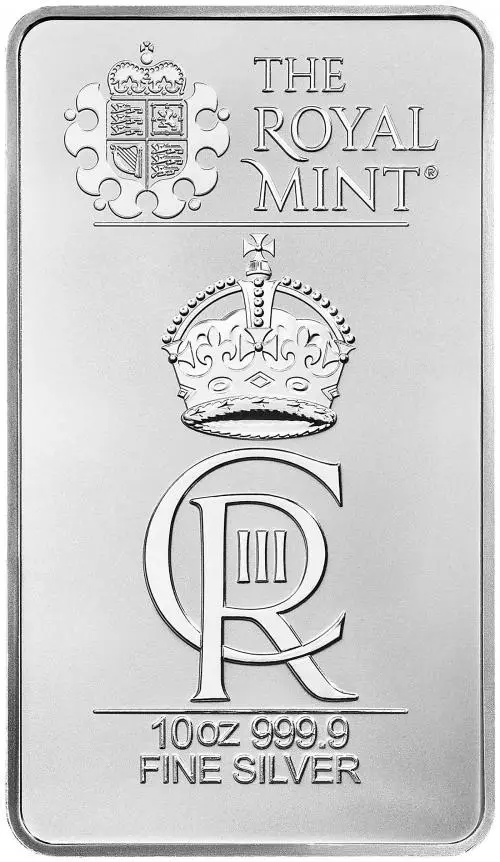 Royal Mint Royal Celebration 10oz Silver Bar rear image