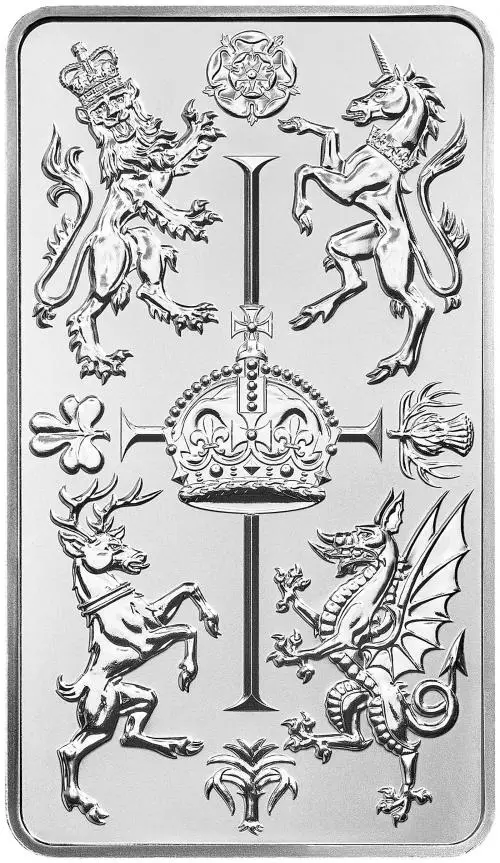 Royal Mint Royal Celebration 10oz Silver Bar front image