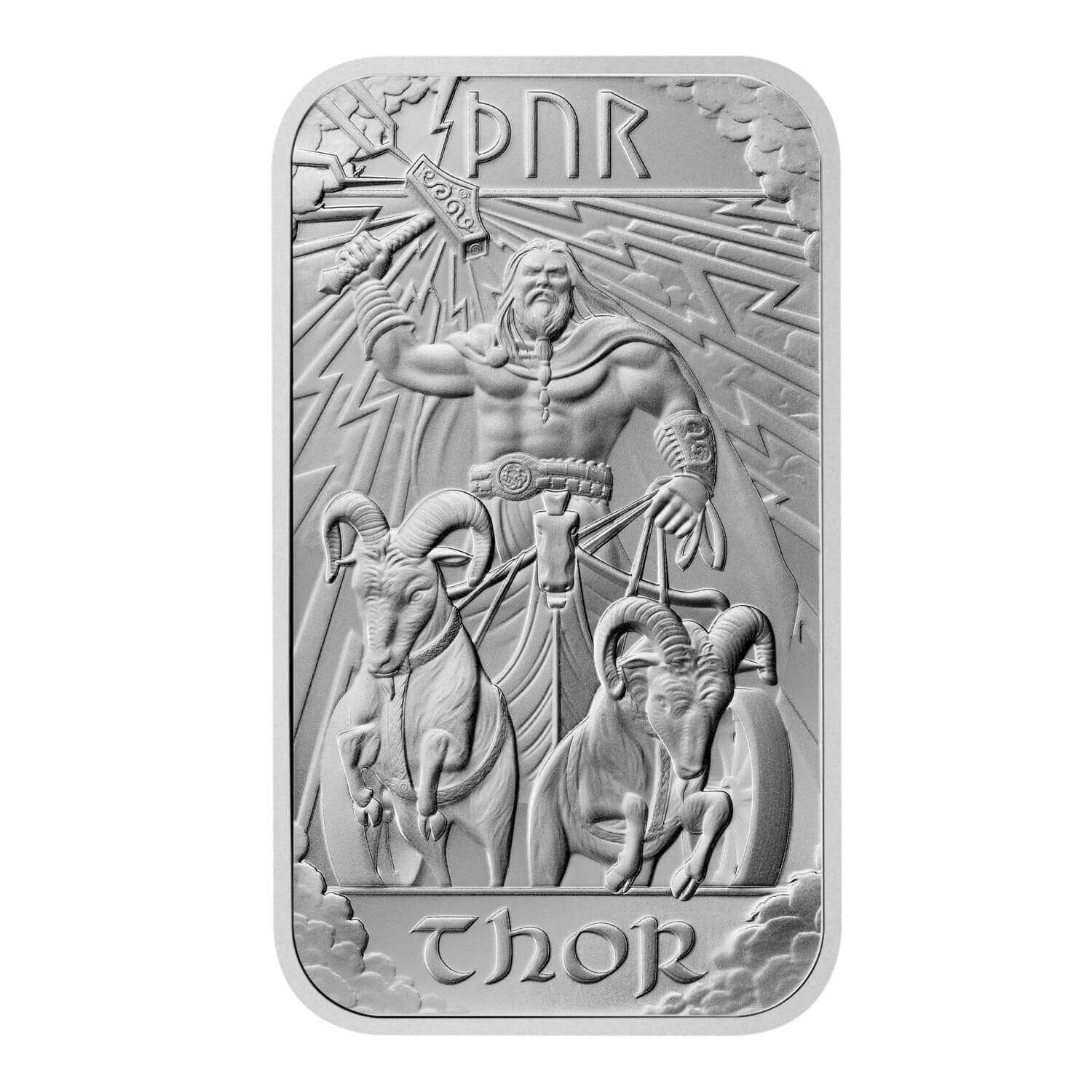 Royal Mint Thor 1oz Silver Bar front image