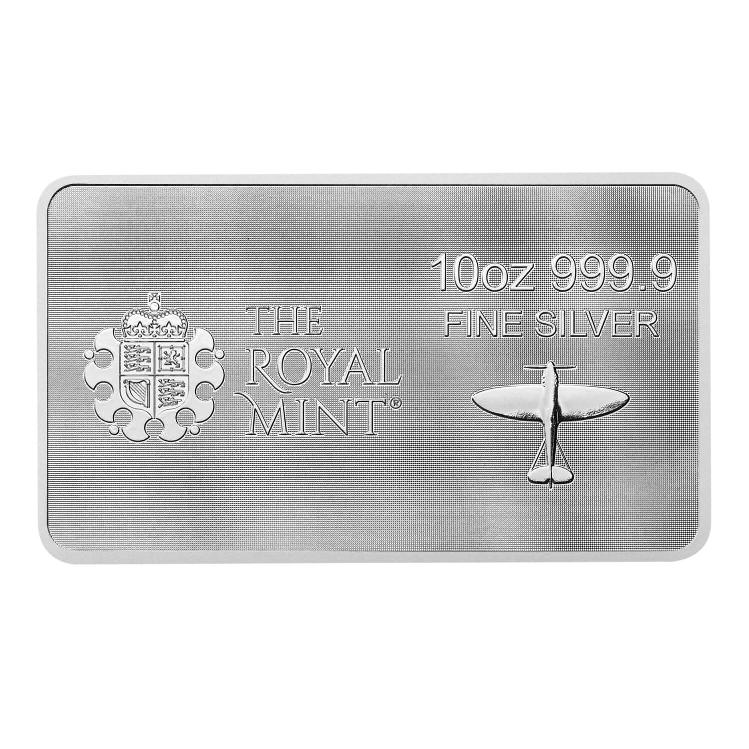 Royal Mint Battle of Britain 10oz Silver Bar rear image