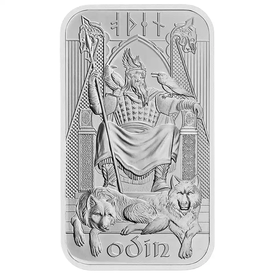 Royal Mint Odin 1oz Silver Bar front image