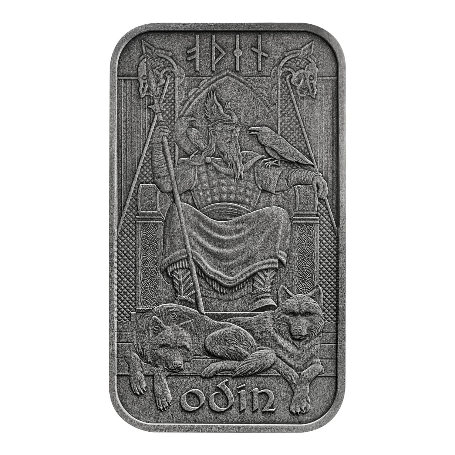 Royal Mint Odin 1oz Antiqued Silver Bar front image