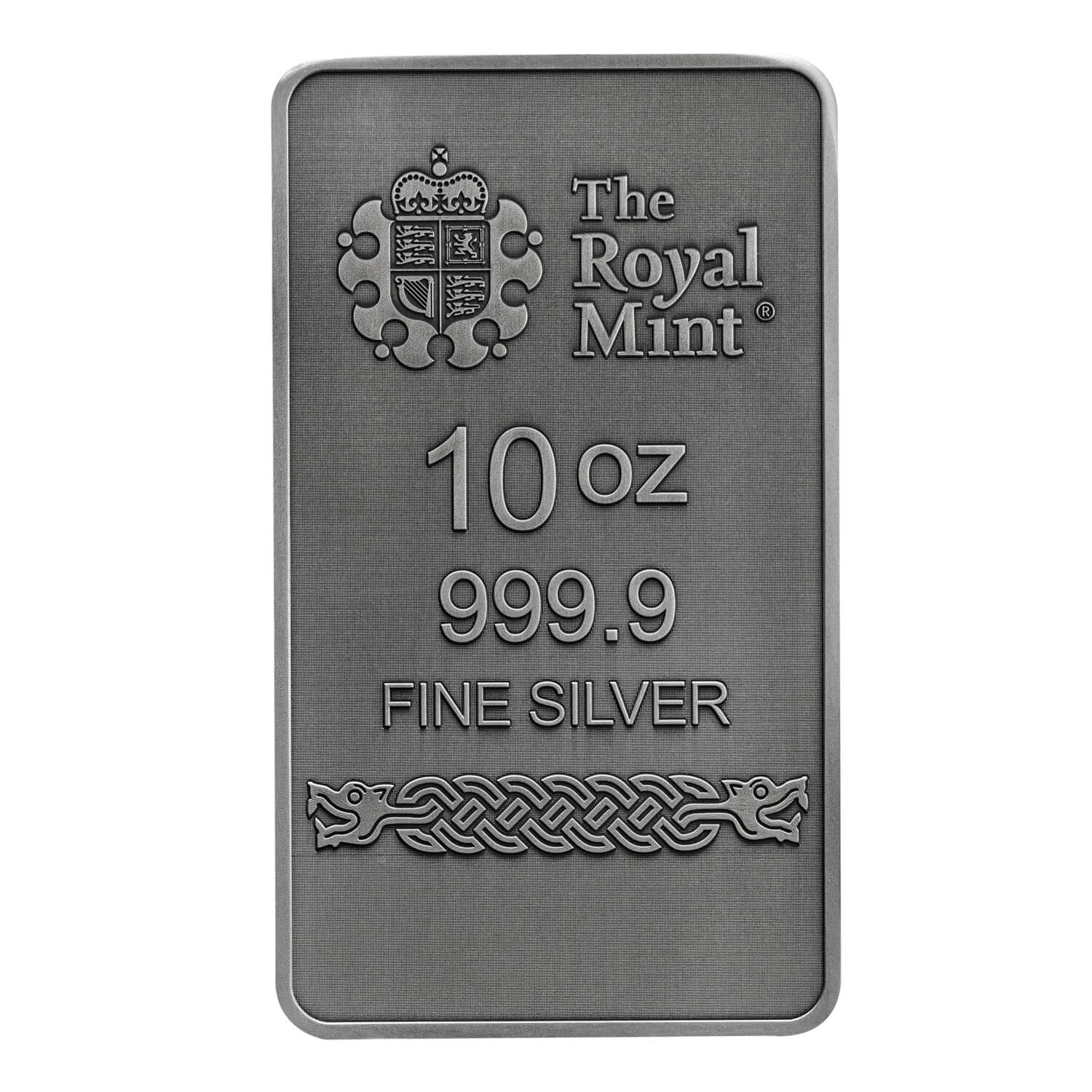 Royal Mint Odin 10oz Antiqued Silver Bar rear image