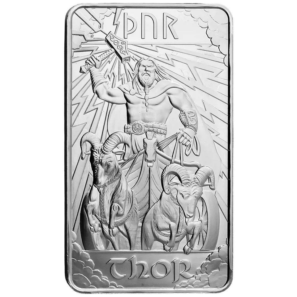 Royal Mint Thor 10oz Silver Bar front image