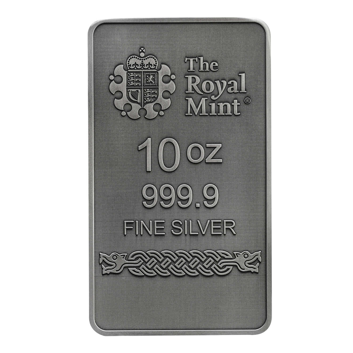 Royal Mint Thor 10oz Antiqued Silver Bar rear image