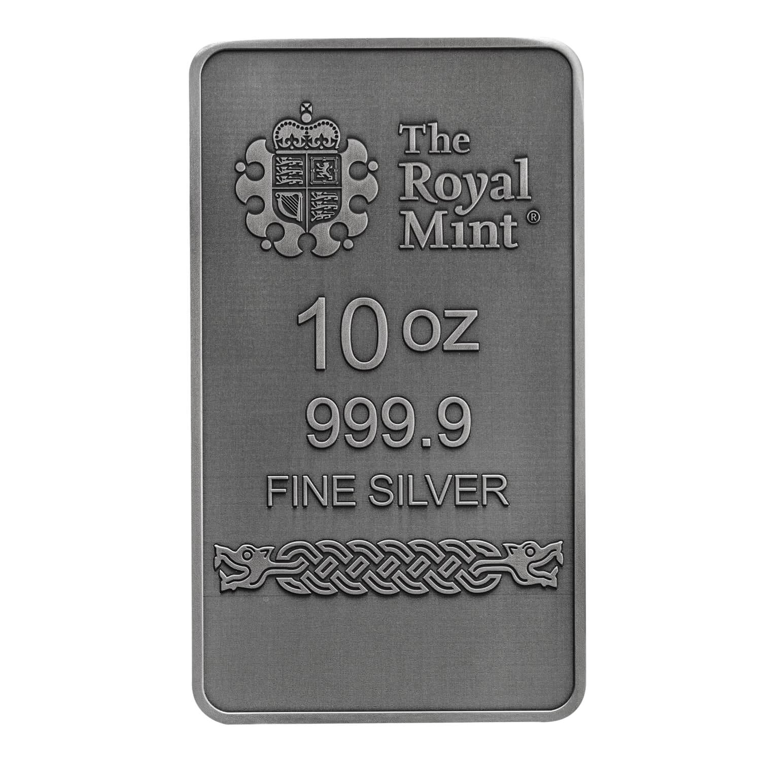 Royal Mint Loki 10oz Antiqued Silver Bar rear image