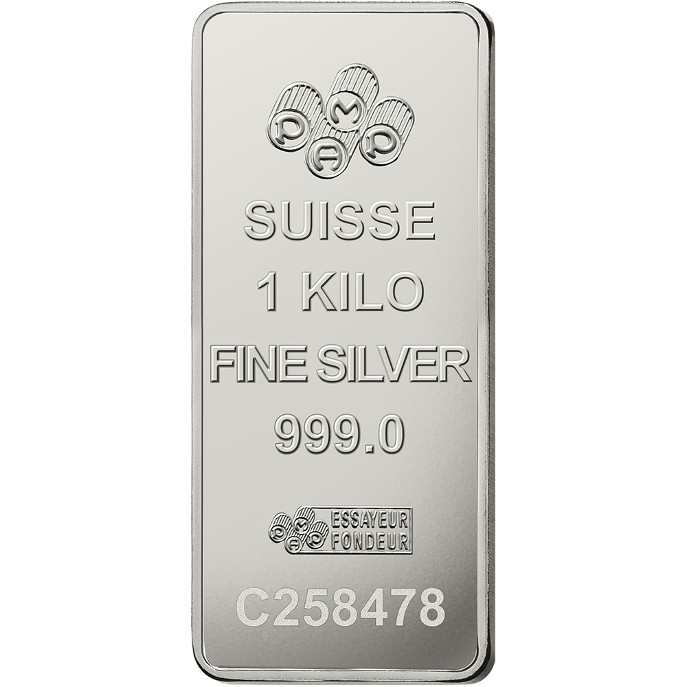 PAMP Suisse Lady Fortuna 1kg Silver Bar rear image
