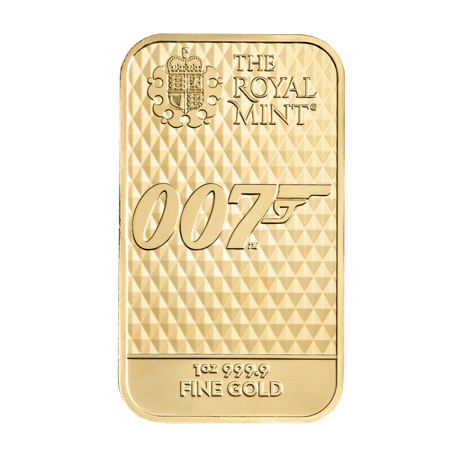 The Royal Mint James Bond Diamonds Are Forever 1oz Gold Bar front image
