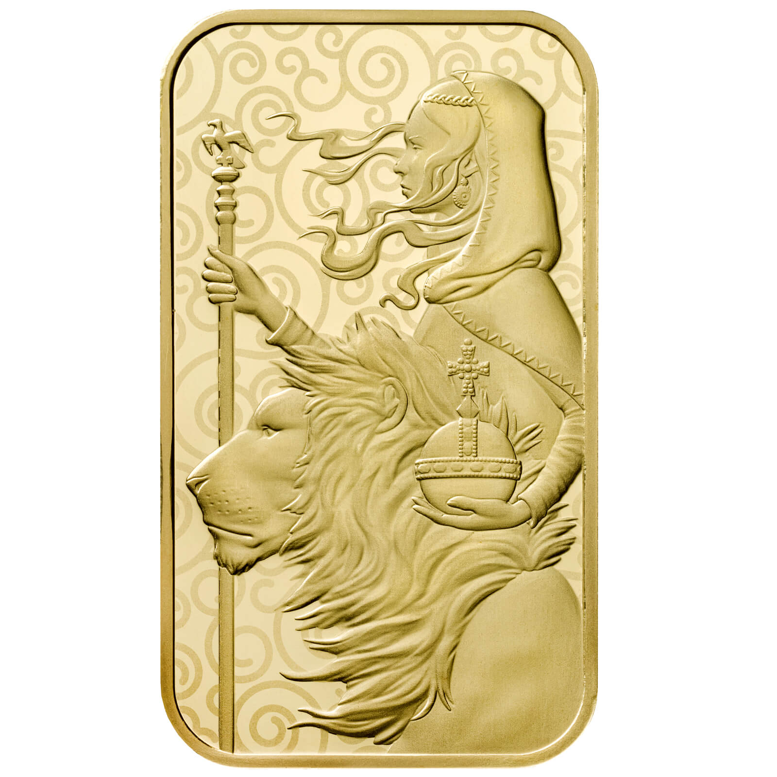 The Royal Mint Una and the Lion 1oz Gold Bar front image