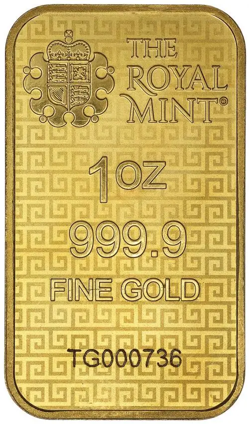The Royal Mint Three Graces 1oz Gold Bar rear image