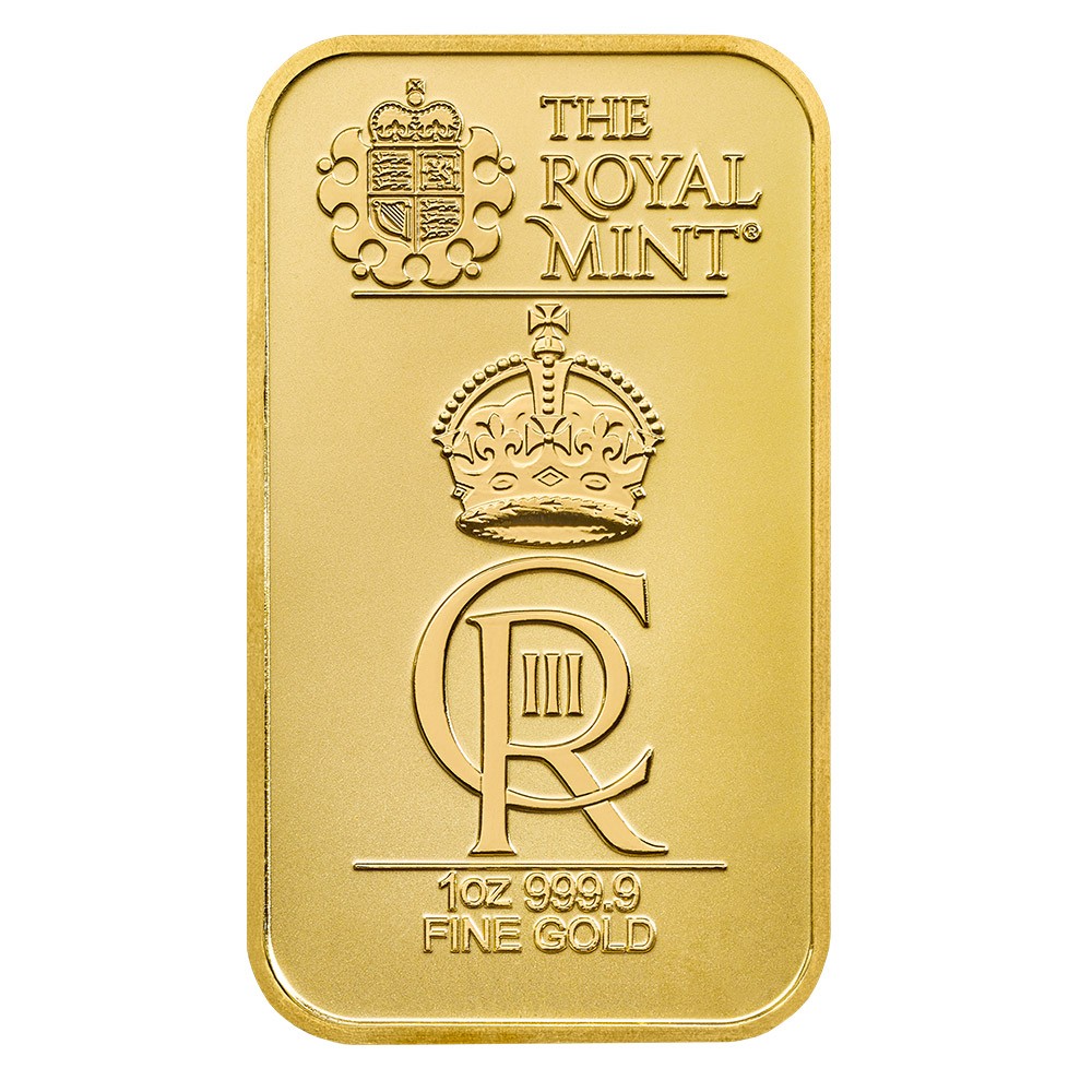 The Royal Mint Royal Celebration 1oz Gold Bar rear image