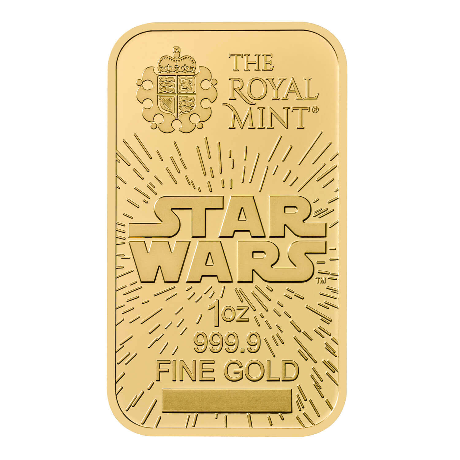 The Royal Mint Star Wars Light Side 1oz Gold Bar rear image