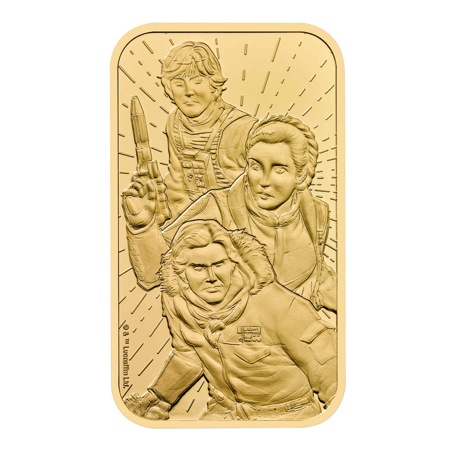 The Royal Mint Star Wars Light Side 1oz Gold Bar front image