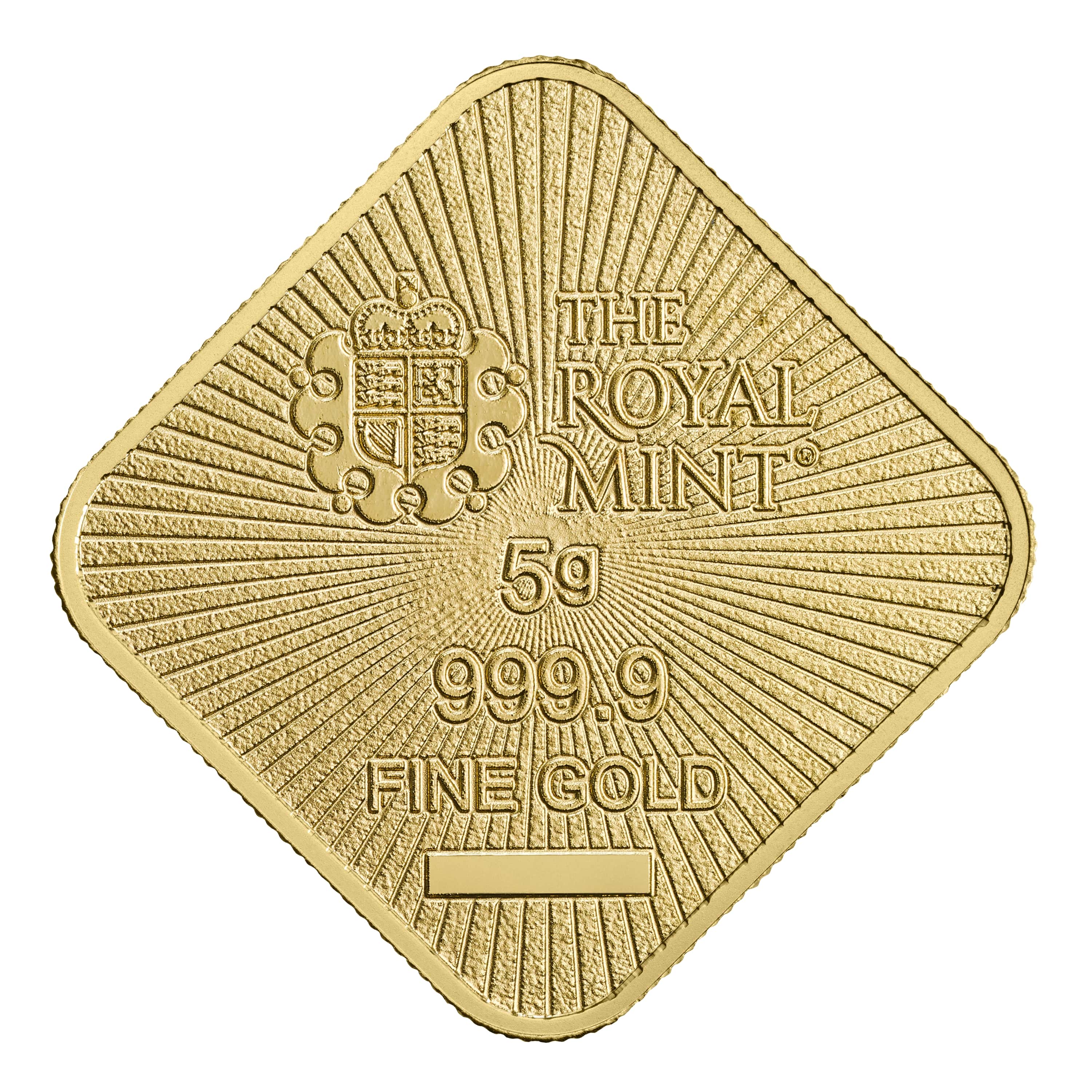 The Royal Mint Britannia and Liberty 5g Gold Bar rear image