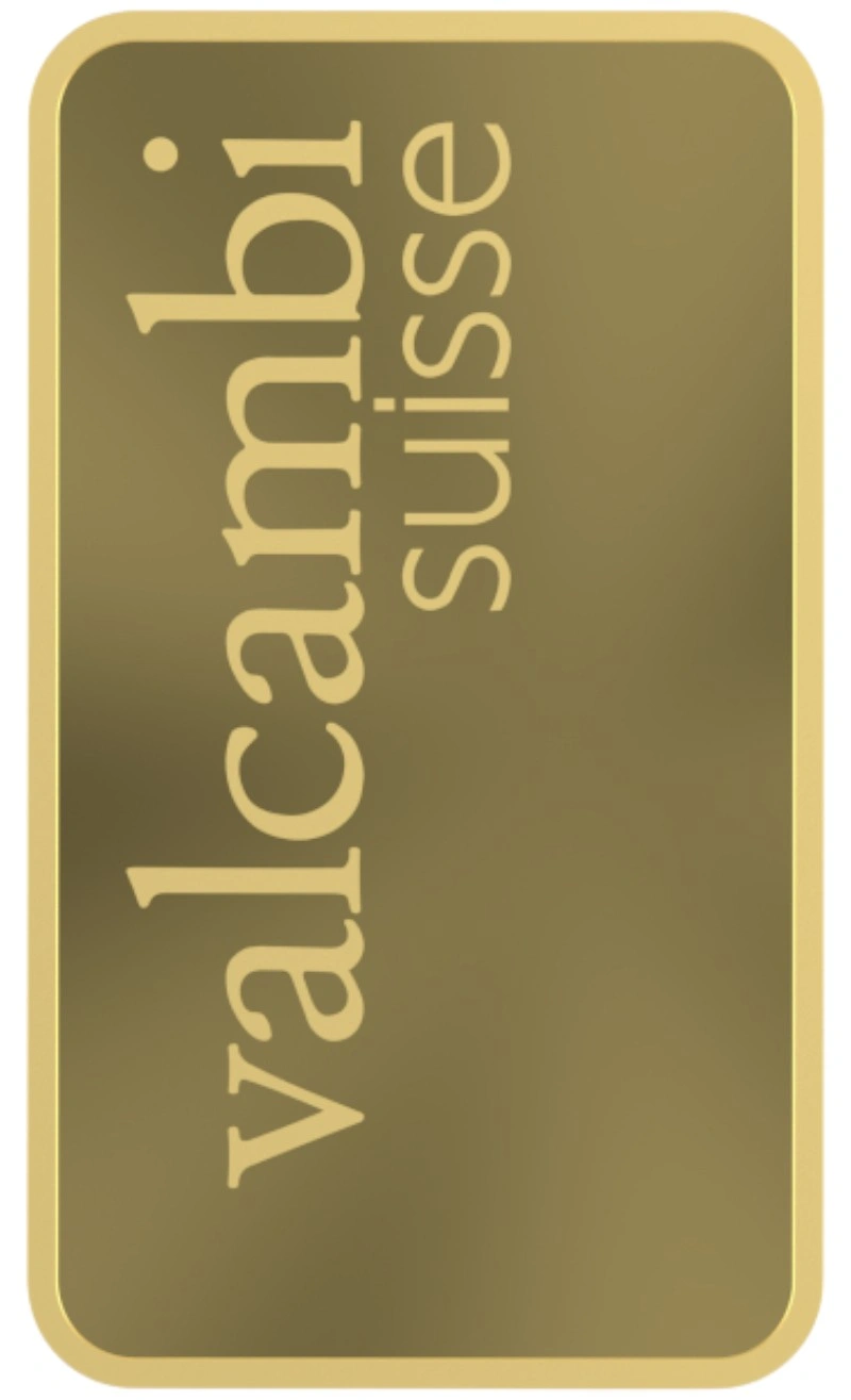 1oz Valcambi Gold Bar front image