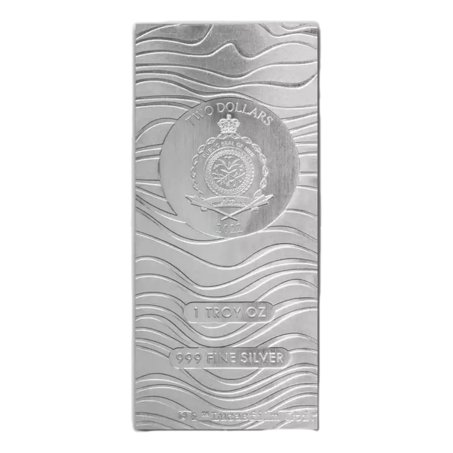 2022 Star Wars: The Mandalorian Beskar 1oz Silver Coin-Bar rear image