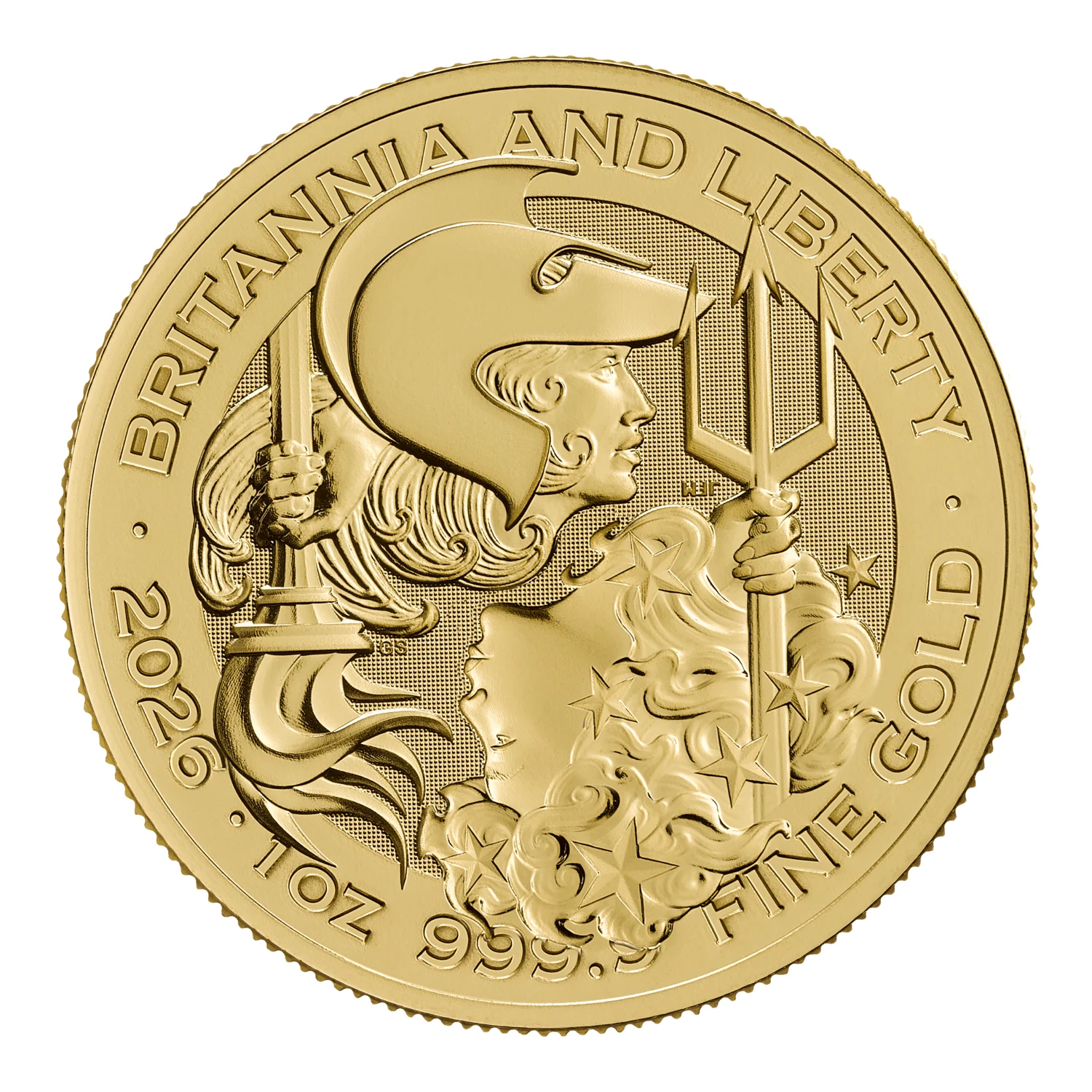 2026 1oz Gold Britannia & Liberty Bullion Coin obverse
