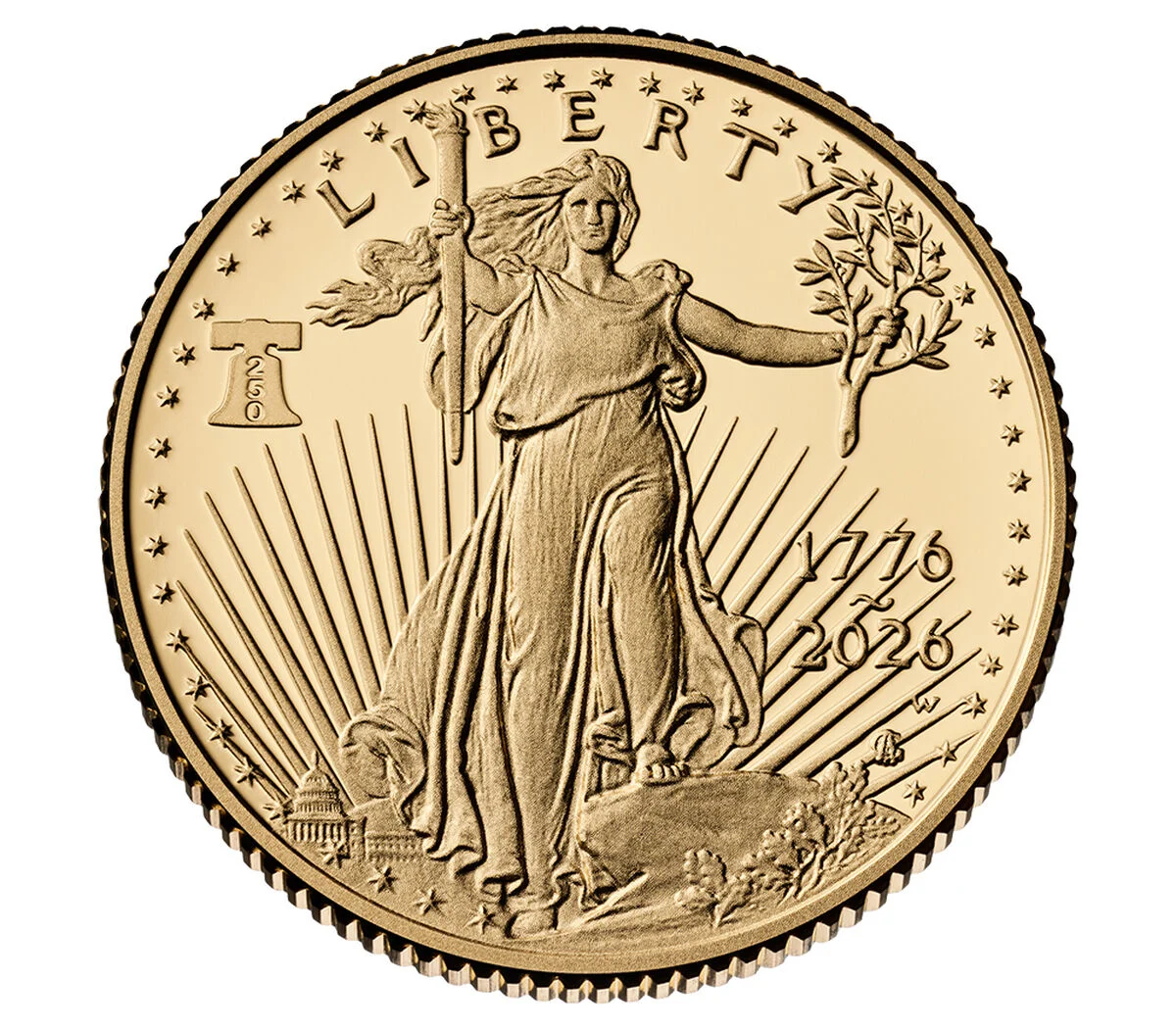 2026 1/10oz Gold American Eagle Proof Coin obverse