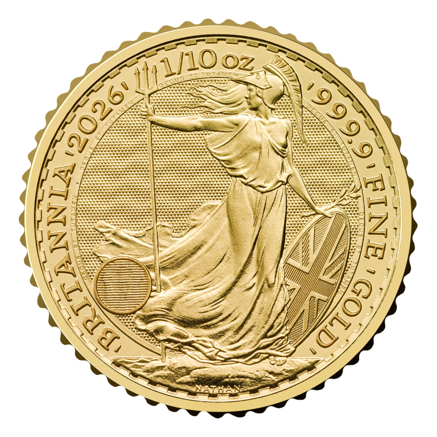 2026 1/10oz Gold Britannia Bullion Coin obverse